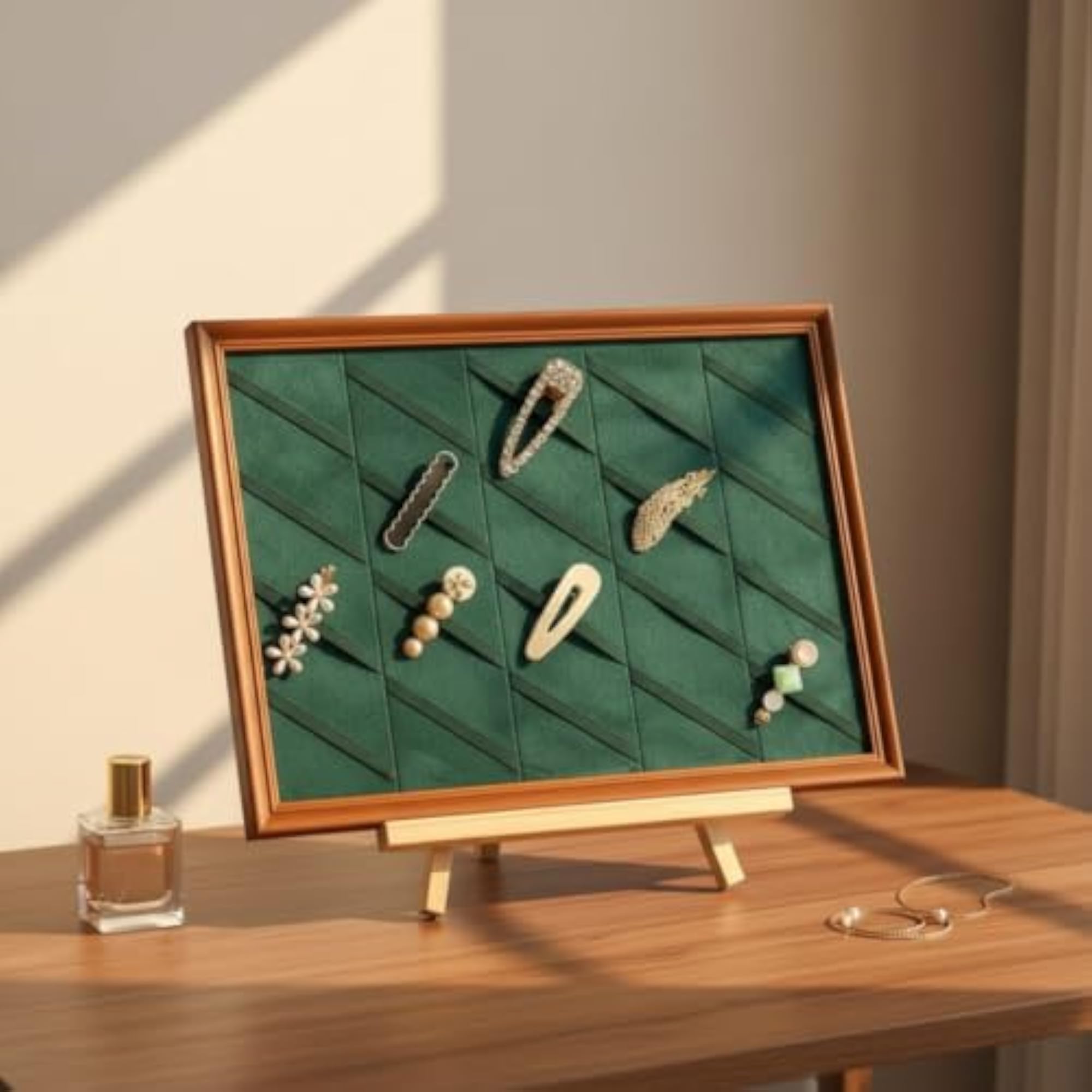 Tabletop Hair Accessory Organizer, Rectangular Jewelry Display